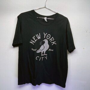 NY YORK PIGEON BLACK TEE - BELLA CANVAS SIZE XL